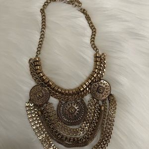 Gold/Bronze “tribal” Statement Necklace